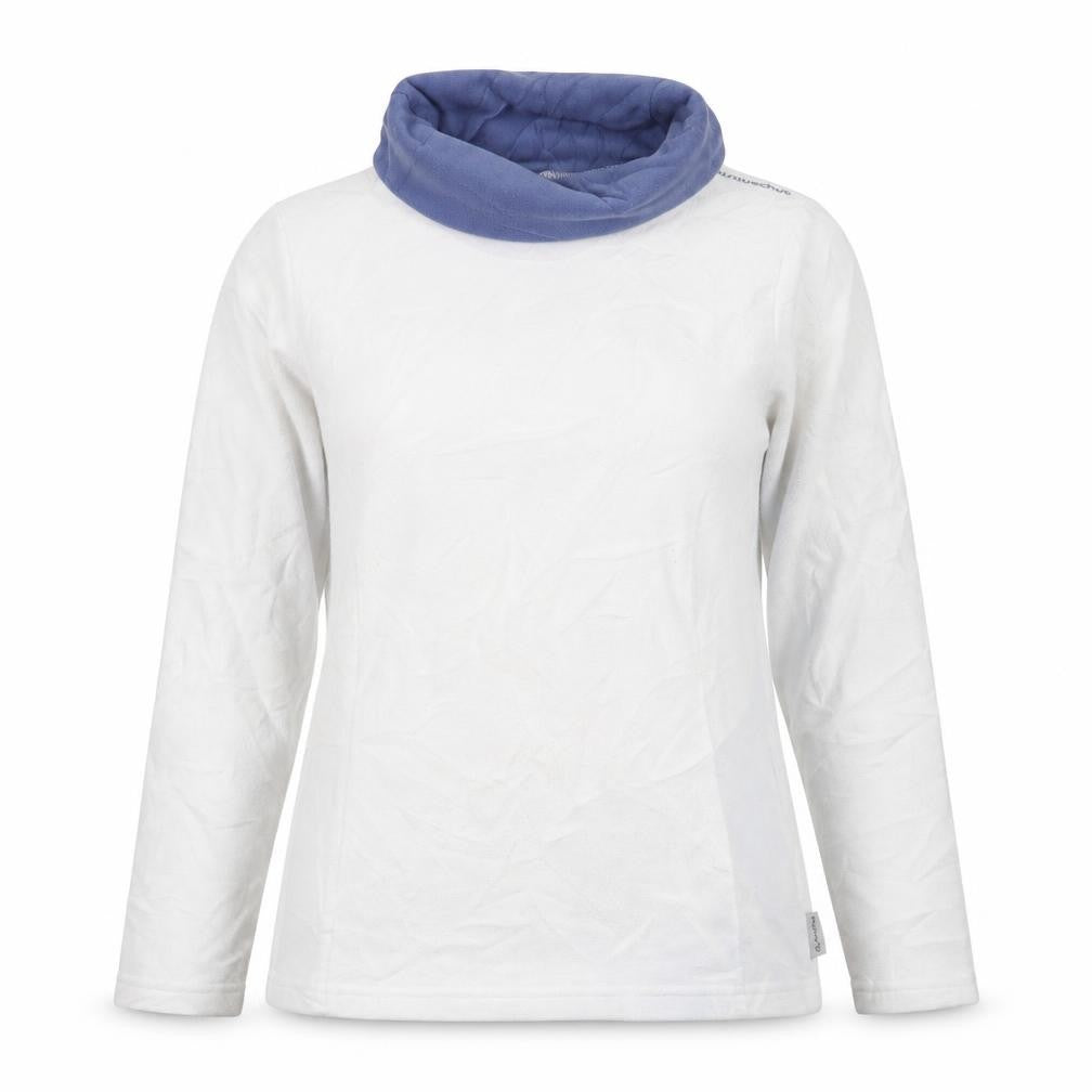 Front view of Oxylane Women's White M Lightweight Sweatshirt
