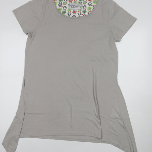 Tayberry Women's Grey T-Shirt L/XL Short Sleeve Basic