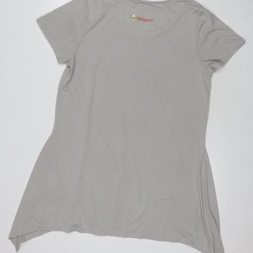 Tayberry Women's Grey T-Shirt L/XL Short Sleeve Basic