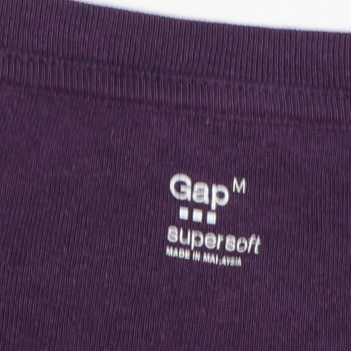 Gap Women's Purple Long Sleeve Basic T-Shirt Size M