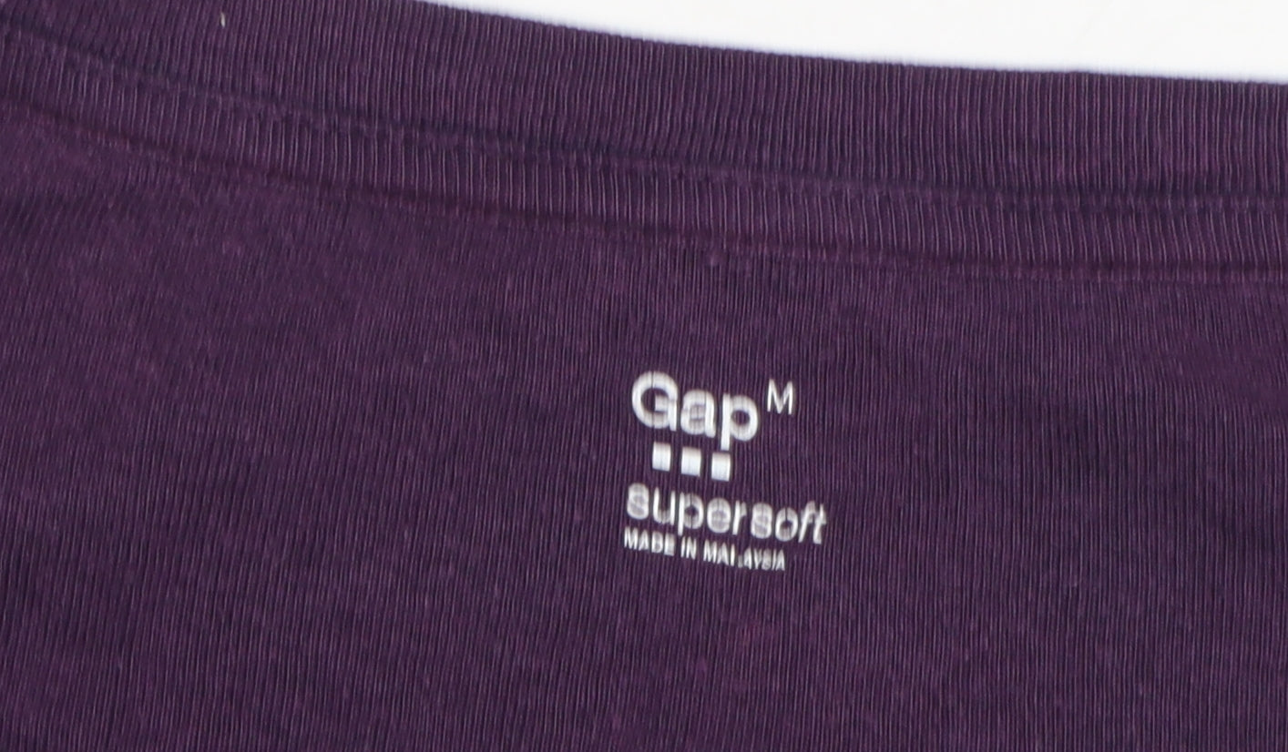 Gap Women's Purple Long Sleeve Basic T-Shirt Size M