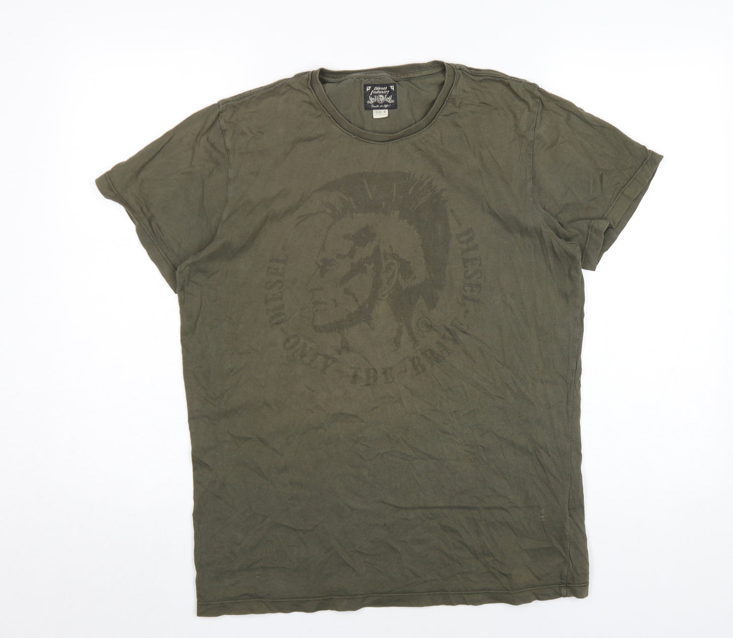 Diesel Men's Green Graphic Print T-Shirt, Size M
