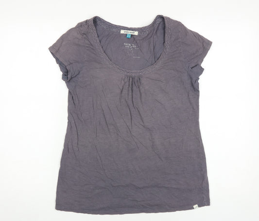 White Stuff Women's Grey Scoop Neck T-Shirt Size 14