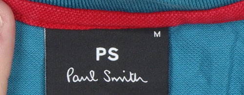 Paul Smith Men's Blue Polo Shirt M with Logo