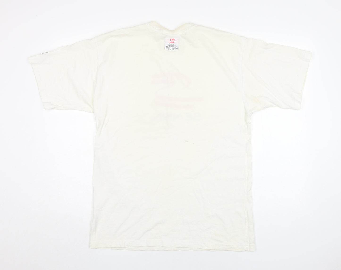 Senna Men's Ivory Medium T-Shirt by GoodSports F1 Sportswear