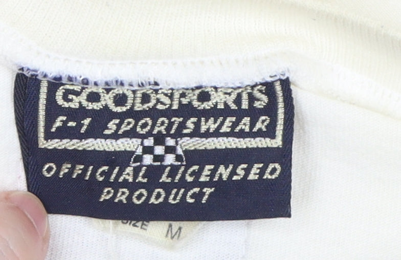 Senna Men's Ivory Medium T-Shirt by GoodSports F1 Sportswear