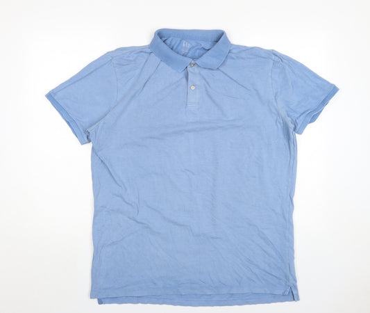 Gap Men's Blue Polo Shirt - Size L, Casual Summer Wear