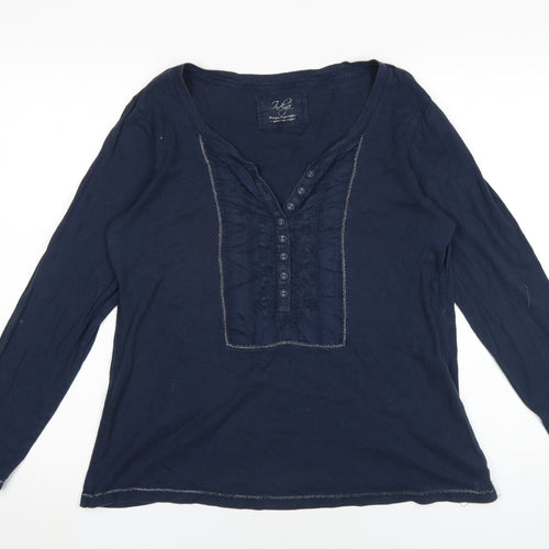 Marks and Spencer Women Navy Long Sleeve Tunic Blouse UK 18