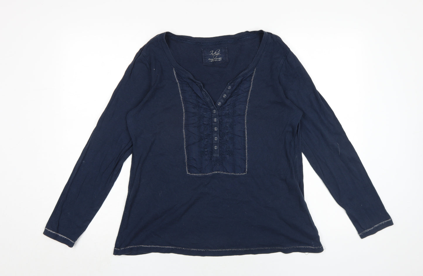 Marks and Spencer Women Navy Long Sleeve Tunic Blouse UK 18