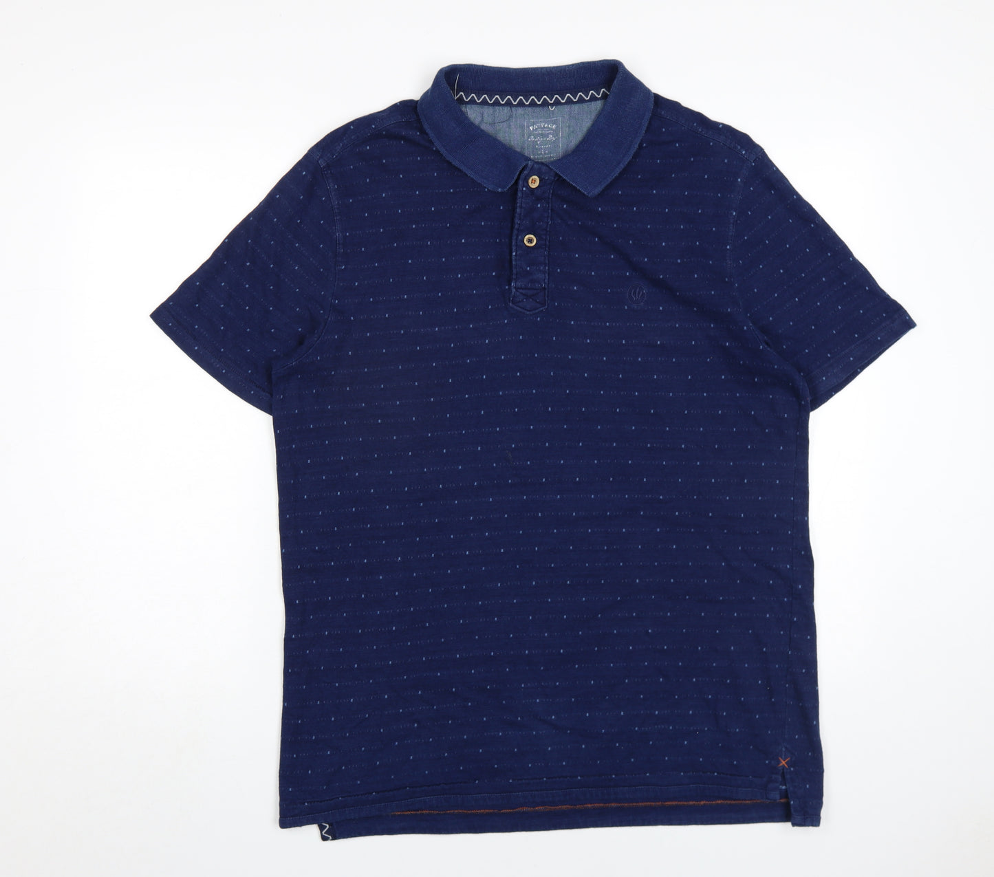 FatFace Men's Blue Polo Shirt M, Cotton Casual