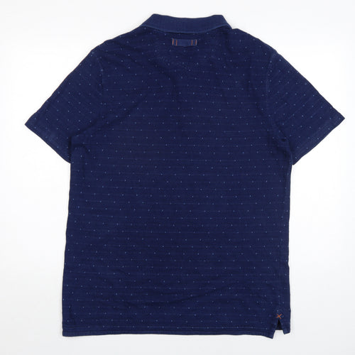 FatFace Men's Blue Polo Shirt M, Cotton Casual