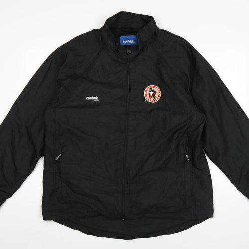 Reebok Men's Black Windbreaker Jacket L