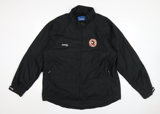 Reebok Men's Black Windbreaker Jacket L