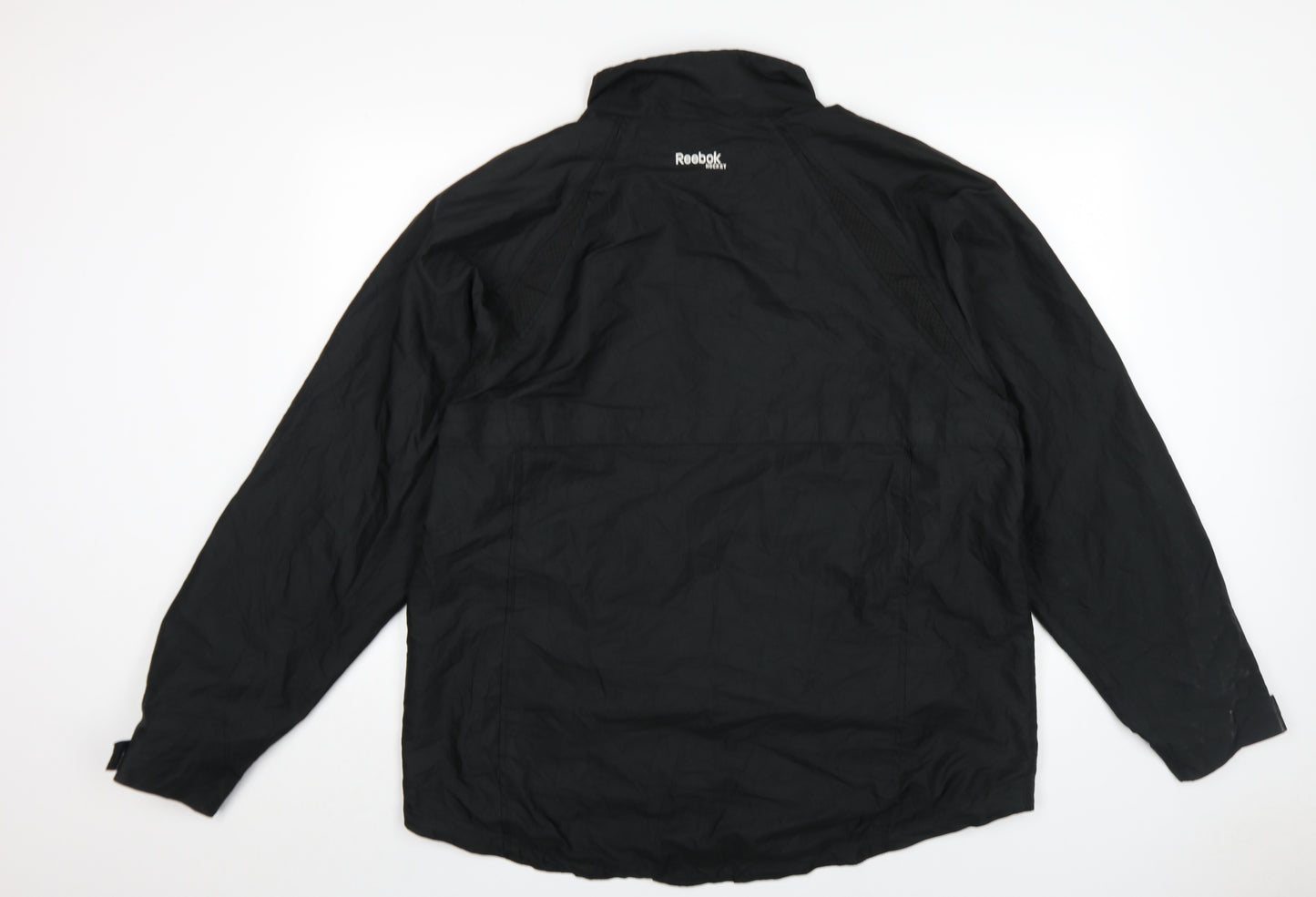 Reebok Men's Black Windbreaker Jacket L