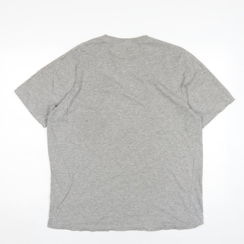 No Fear Men's Grey Skull Graphic T-Shirt, L