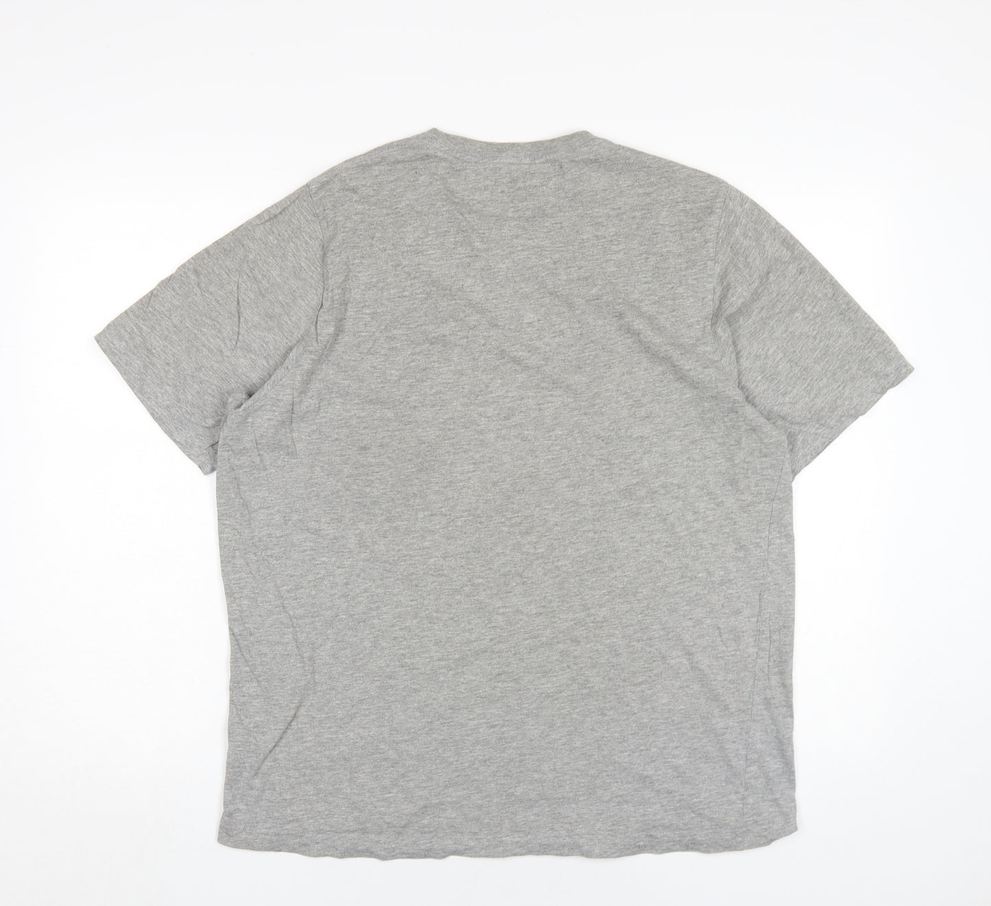 No Fear Men's Grey Skull Graphic T-Shirt, L