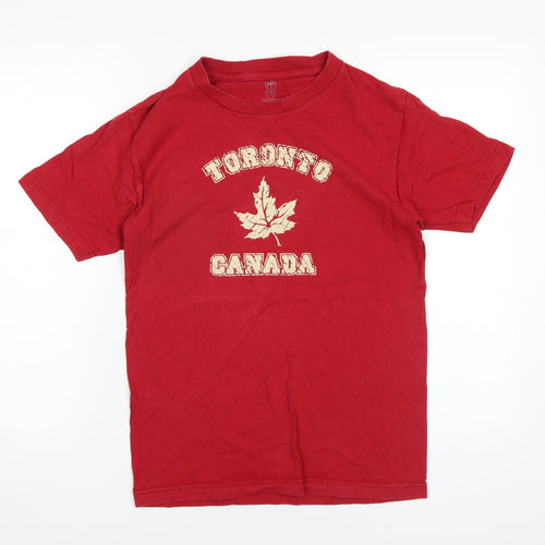 Gildan Unisex Red Basic Cotton T-Shirt Size S