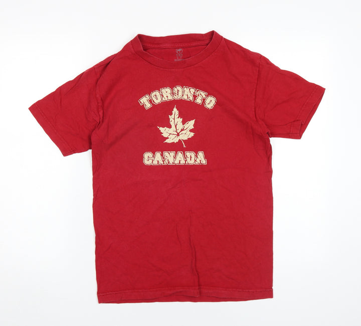 Gildan Unisex Red Basic Cotton T-Shirt Size S