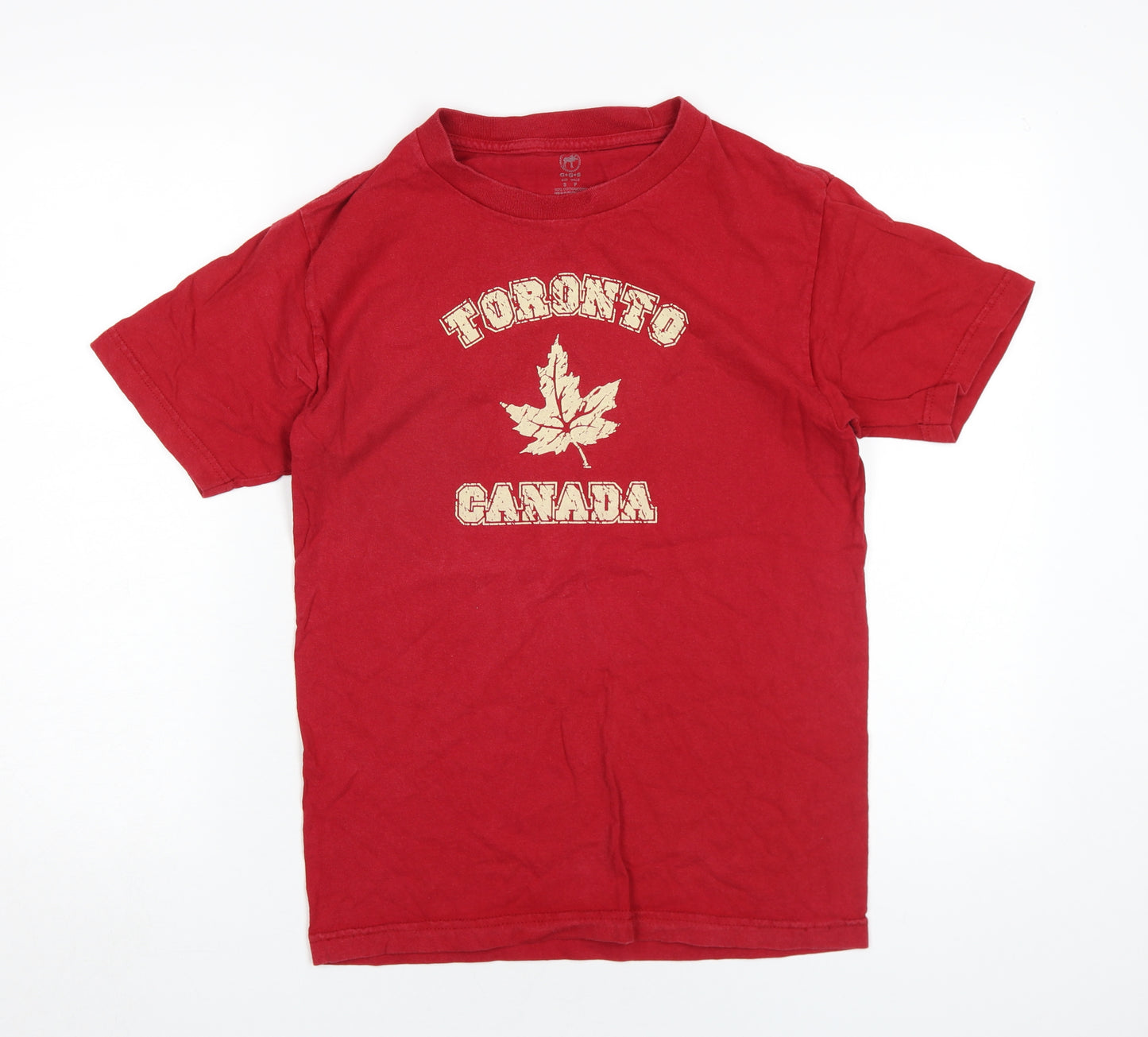 Gildan Unisex Red Basic Cotton T-Shirt Size S