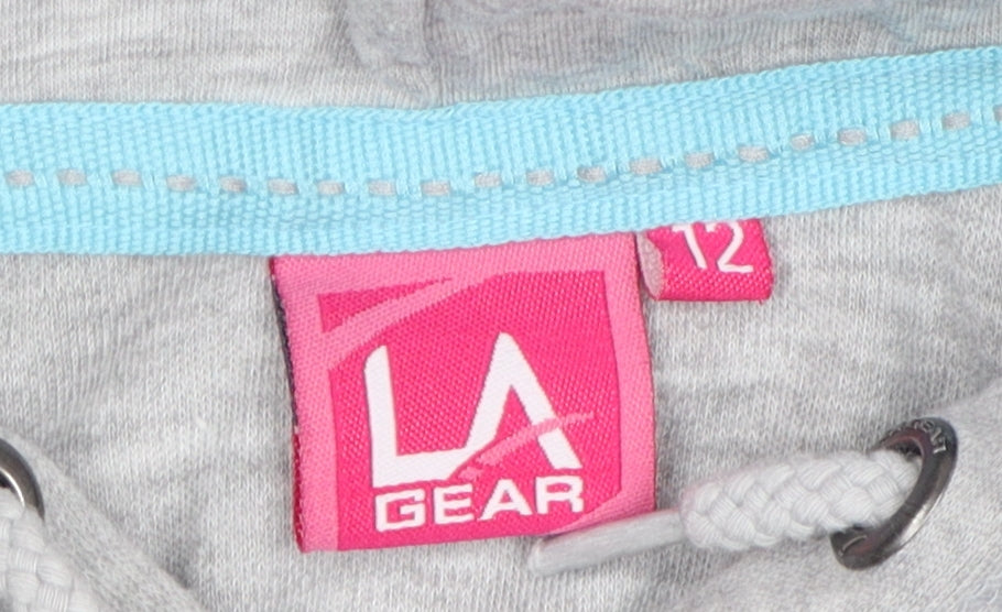 LA Gear Grey Women's Full Zip Hoodie Size 12