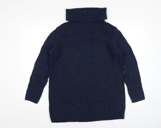 Seasalt Cornwall Women's Blue Roll Neck Jumper