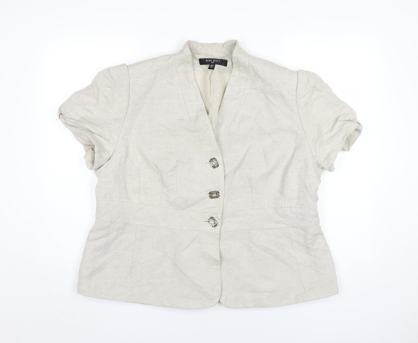 Nine West Women's Beige Blazer Size 18 Plus Classic
