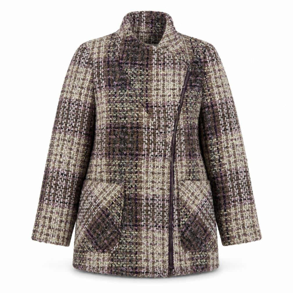 Front view of Jessica Simpson Women's Multicoloured Tweed Coat, size M