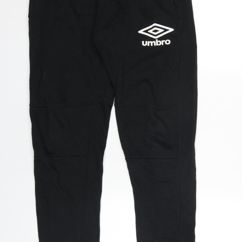 Umbro Boys Black Joggers, Medium, Sports Style