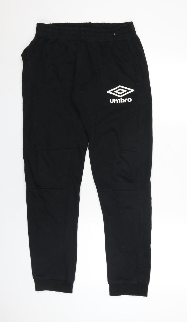 Umbro Boys Black Joggers, Medium, Sports Style