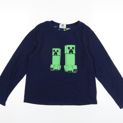 Minecraft Boys Blue Pullover Sweatshirt 9-10 Years