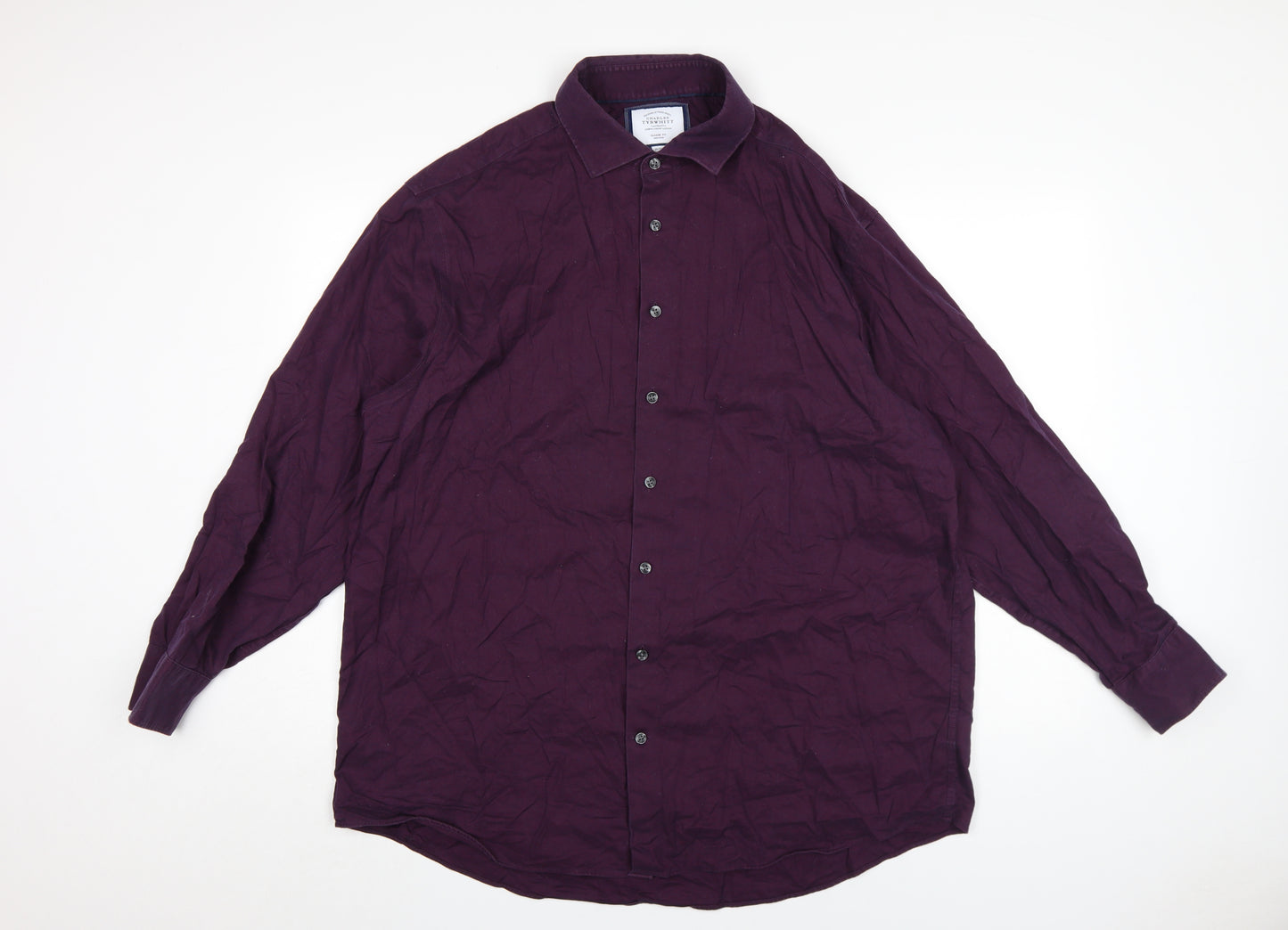 Charles Tyrwhitt Men's Purple Classic Fit Shirt