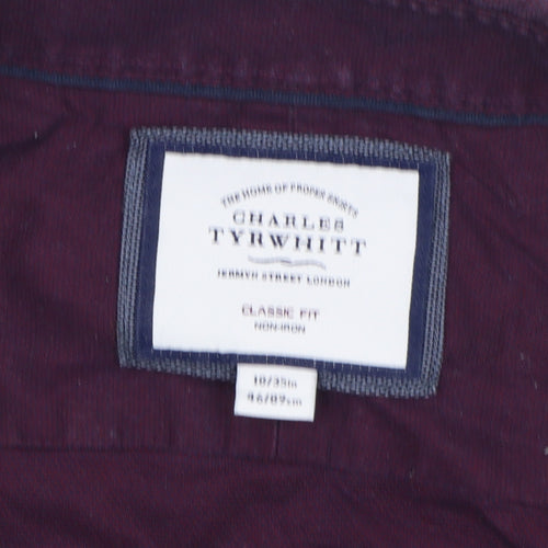 Charles Tyrwhitt Men's Purple Classic Fit Shirt
