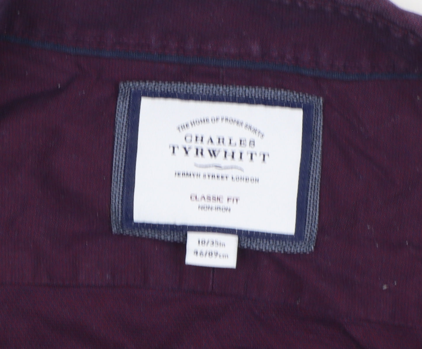 Charles Tyrwhitt Men's Purple Classic Fit Shirt