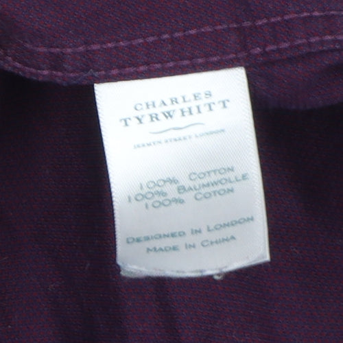Charles Tyrwhitt Men's Purple Classic Fit Shirt
