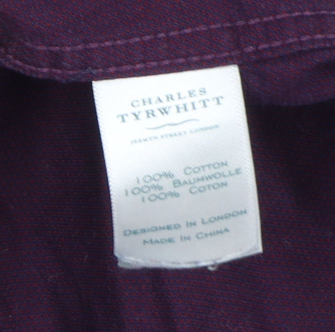 Charles Tyrwhitt Men's Purple Classic Fit Shirt