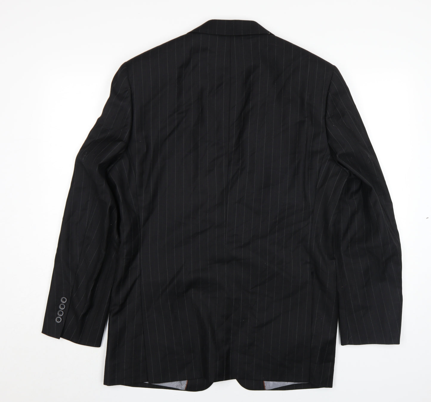 Greenwoods Men's Black Striped Suit Jacket 38R