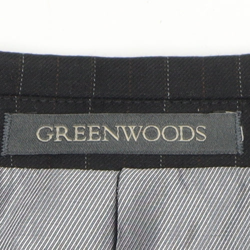 Greenwoods Men's Black Striped Suit Jacket 38R