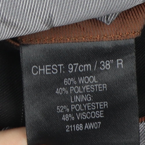 Greenwoods Men's Black Striped Suit Jacket 38R