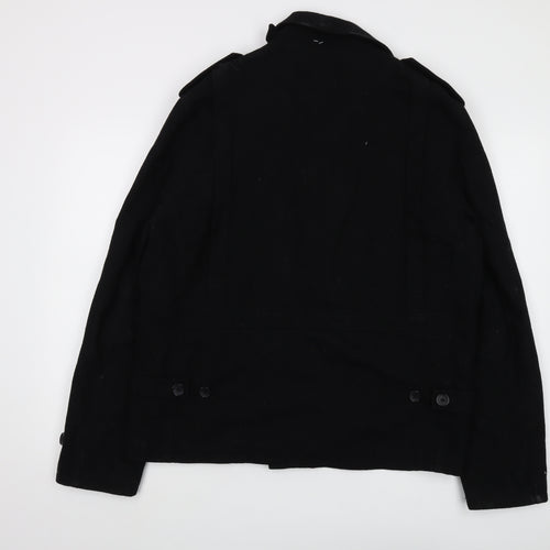 All Saints Men's Black Wool Jacket 2XL Casual