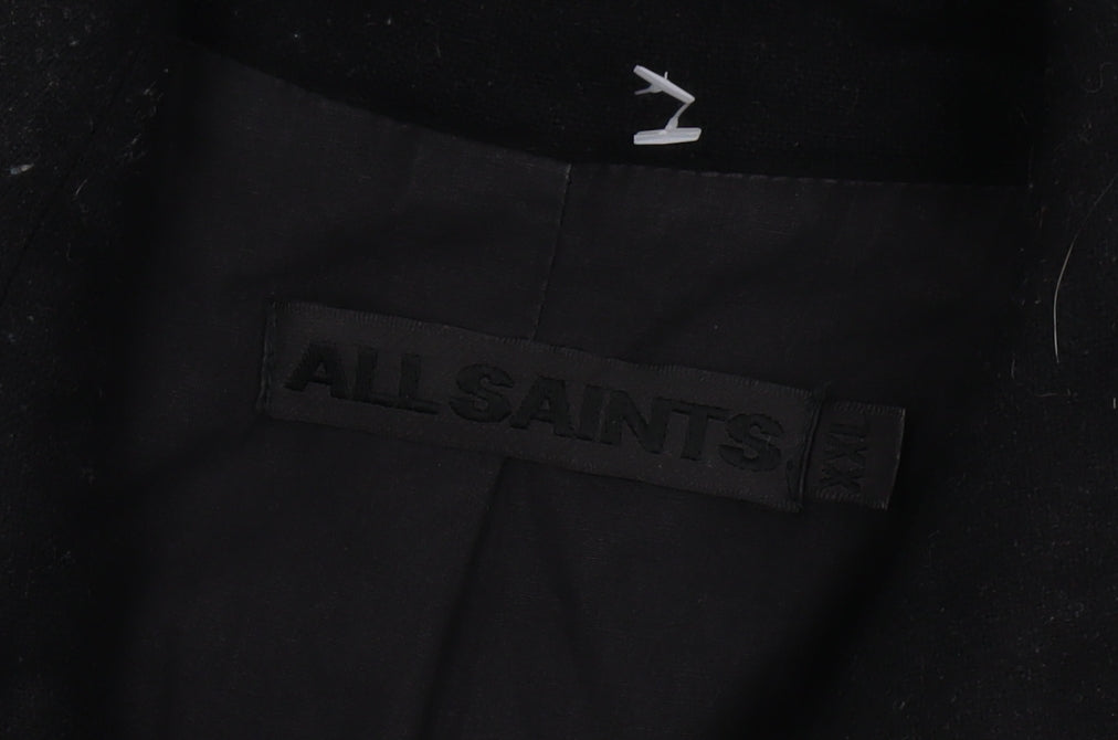 All Saints Men's Black Wool Jacket 2XL Casual