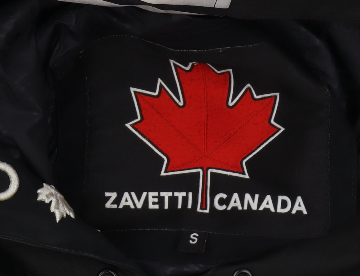 Zavetti Canada Men's Black Windbreaker S Hooded Jacket