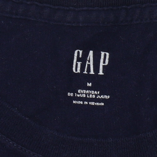 GAP Men's Blue Crew Neck T-Shirt Medium