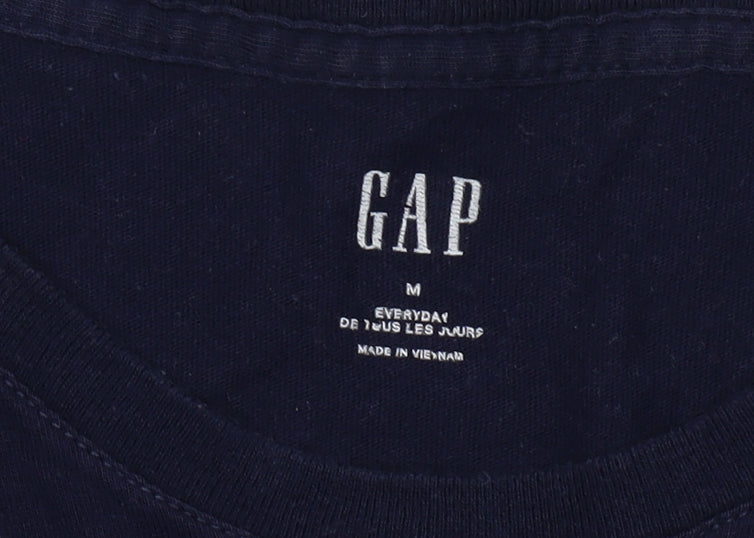 GAP Men's Blue Crew Neck T-Shirt Medium