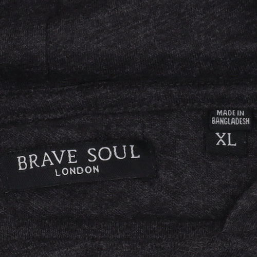 Brave Soul Men's Black Pullover Hoodie XL