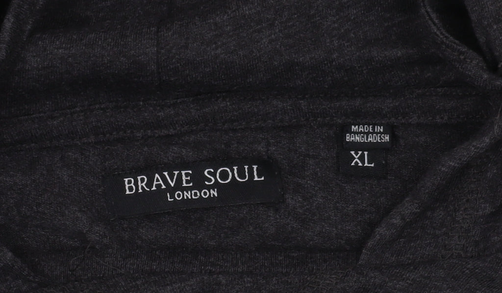 Brave Soul Men's Black Pullover Hoodie XL