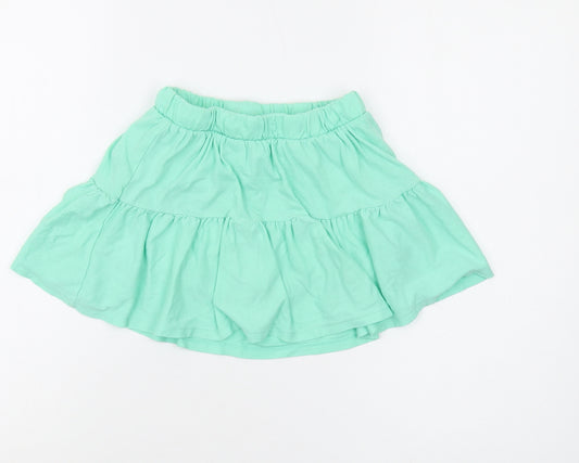 Cat & Jack Girls Green Swing Skirt, Size M, Elastic Waist