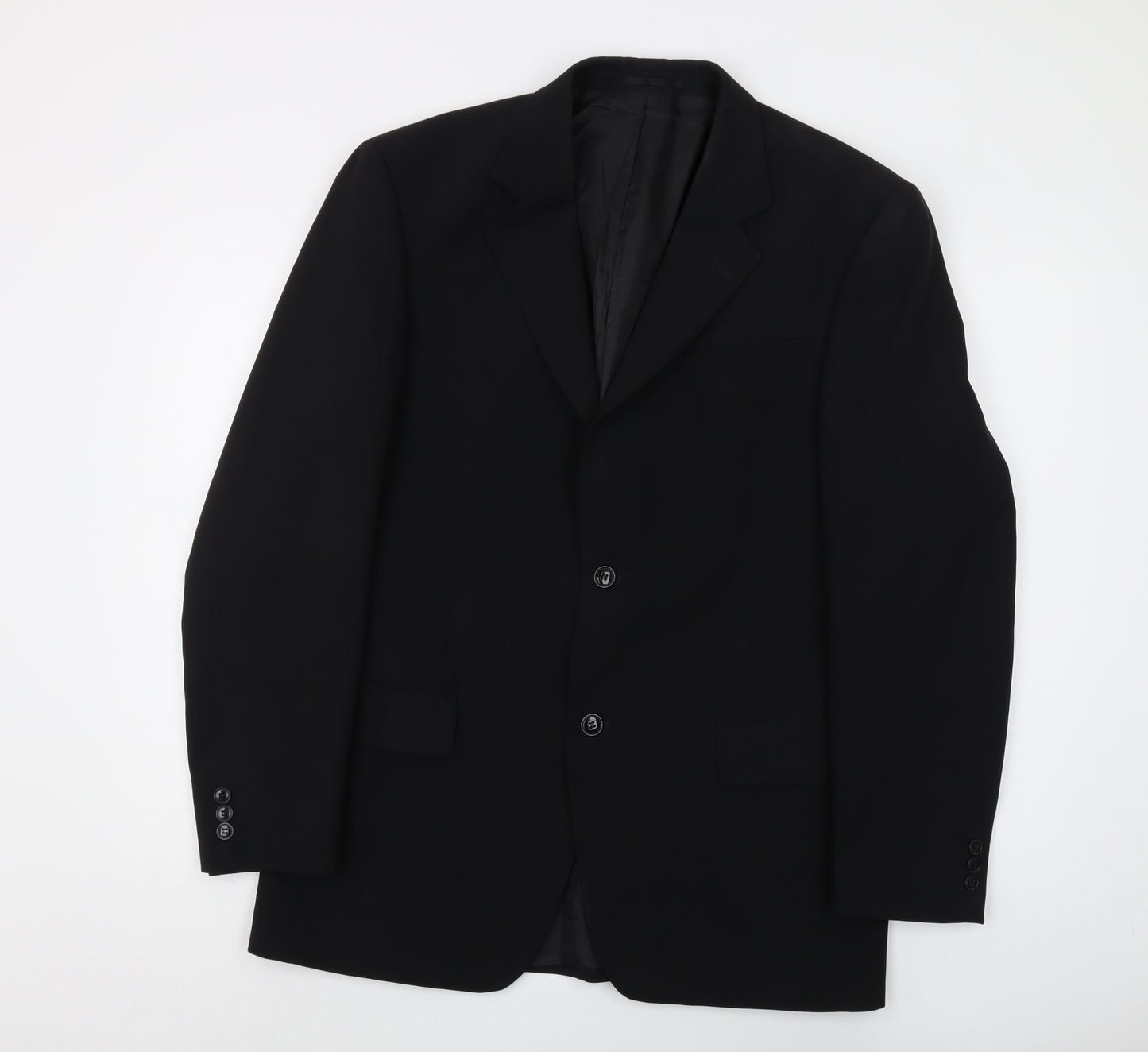 Farah Men's Black Blazer, Size 38, Long, Two-Button