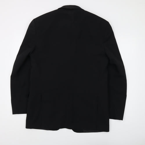 Farah Men's Black Blazer, Size 38, Long, Two-Button