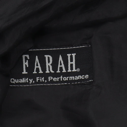 Farah Men's Black Blazer, Size 38, Long, Two-Button