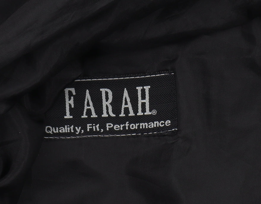 Farah Men's Black Blazer, Size 38, Long, Two-Button